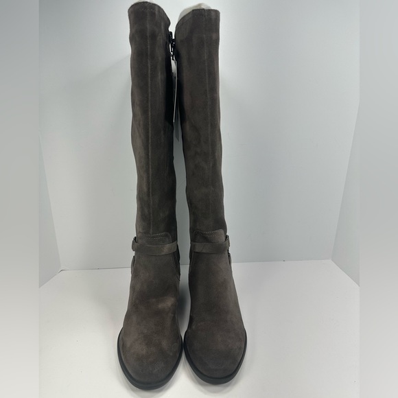 NWT - Naturalizer Wide Foot Wide Calf Tall Shaft Suede Boots - Steel Gray - Picture 5 of 11